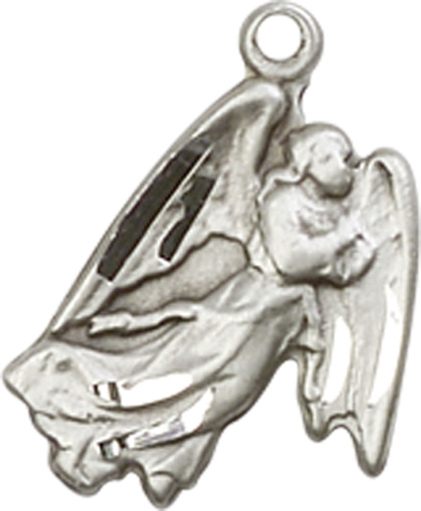 Sterling Silver Guardian Angel Medal