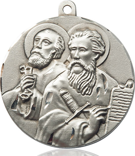 Sterling Silver Saint Peter St Paul Medal