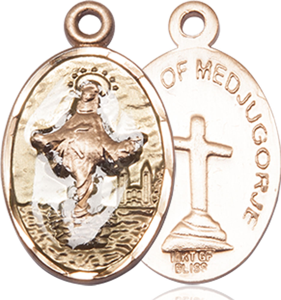 14kt Gold Filled Our Lady of Medugorje Medal