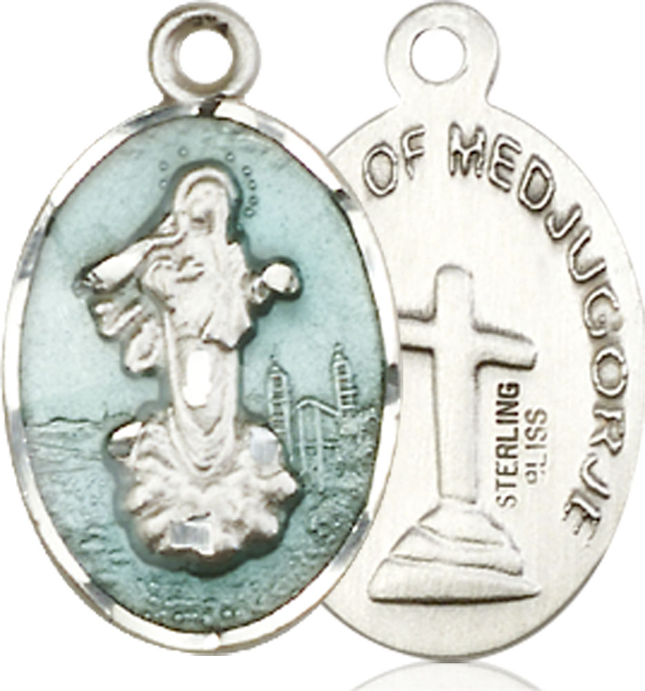 Sterling Silver Our Lady of Medugorje Medal