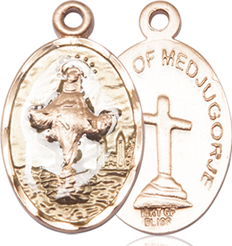 14kt Gold Filled Our Lady of Medugorje Medal