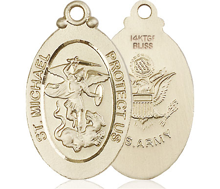 14kt Gold Filled Saint Michael Army Medal