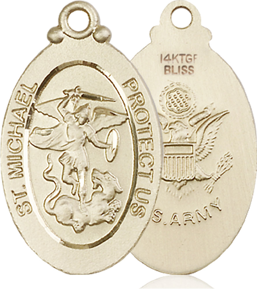 14kt Gold Filled Saint Michael Army Medal