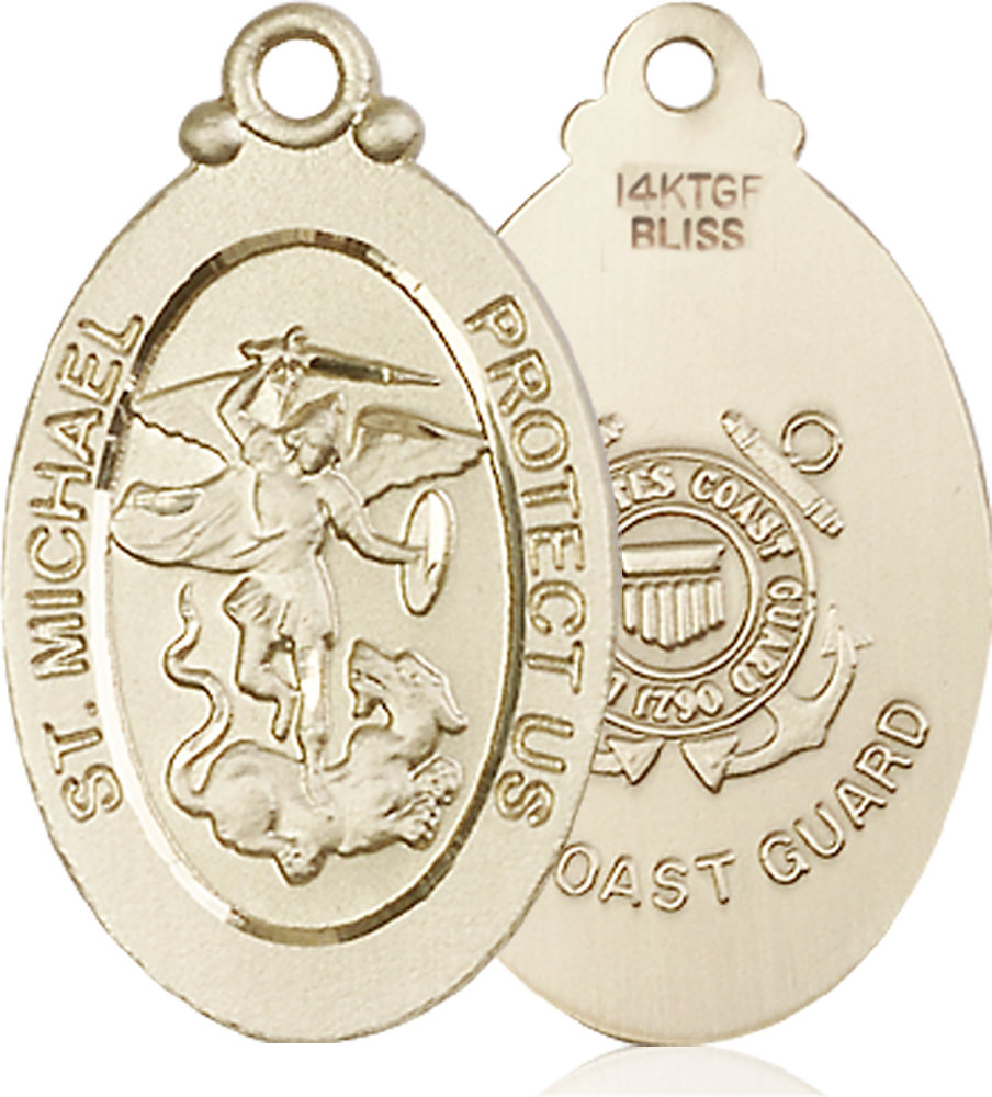 14kt Gold Filled Saint Michael Coast Guard Medal