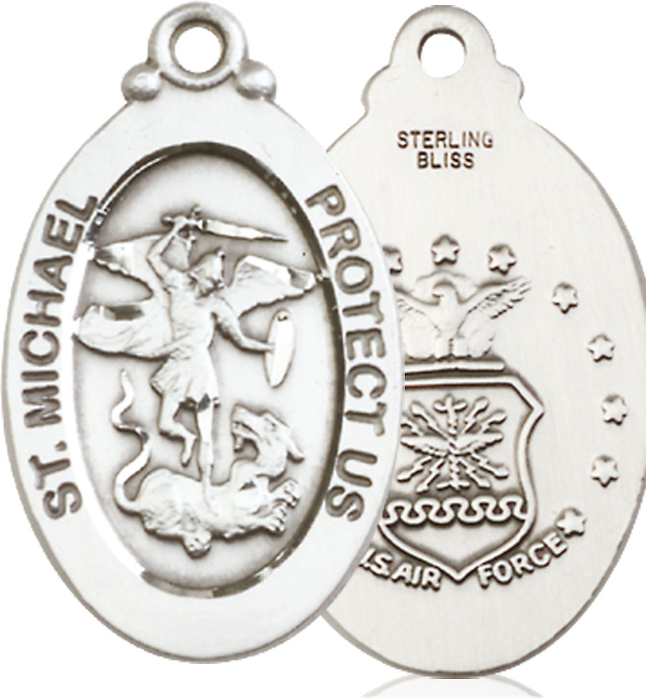 Sterling Silver Saint Michael Air Force Medal