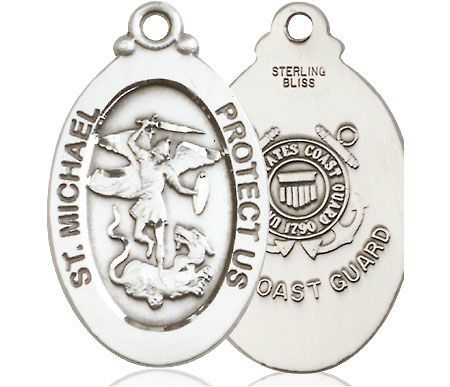 Sterling Silver Saint Michael Coast Guard Medal