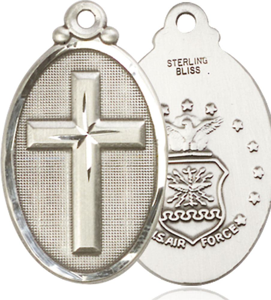 Sterling Silver Cross Air Force Medal