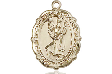 14kt Gold Filled Saint Christopher Medal