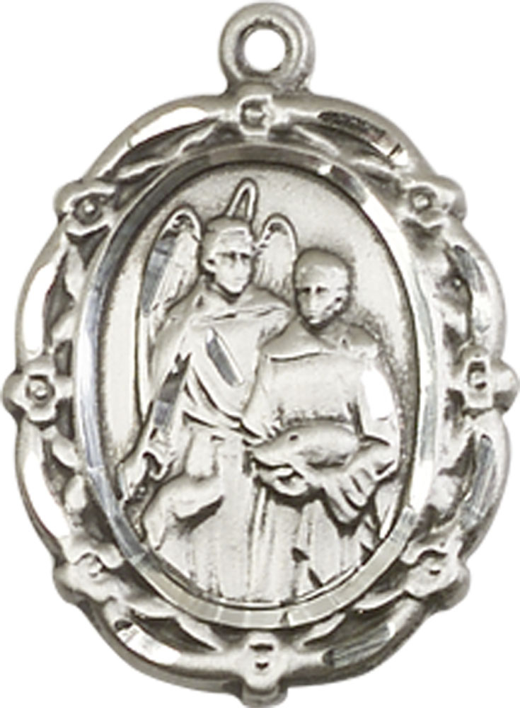 Sterling Silver Saint Raphael the Archangel Medal