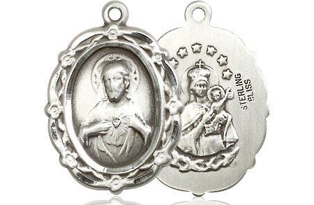 Sterling Silver Scapular Medal