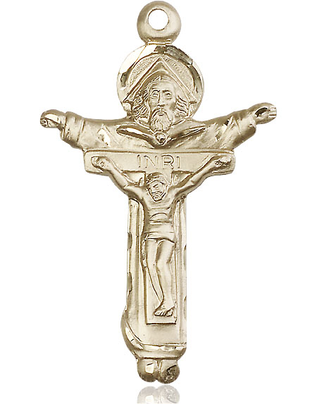 14kt Gold Filled Trinity Crucifix Medal