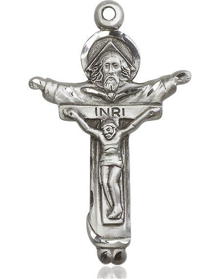 Sterling Silver Trinity Crucifix Medal