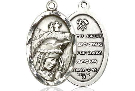 Sterling Silver Our Lady of la Salette Medal