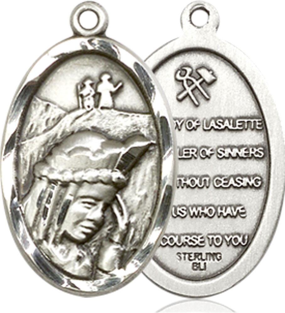 Sterling Silver Our Lady of la Salette Medal