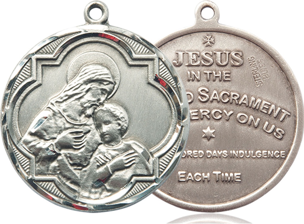 Sterling Silver Blessed Sacrament Medal