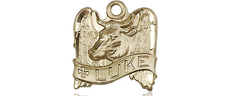 14kt Gold Filled Saint Luke Medal