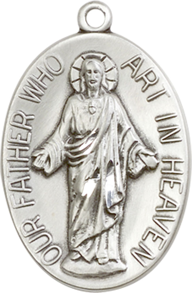 Sterling Silver Our Father Medal