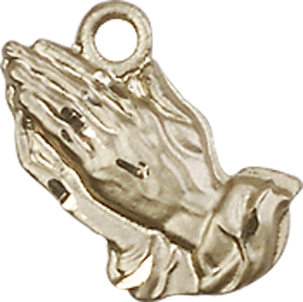 14kt Gold Filled Praying Hands Medal