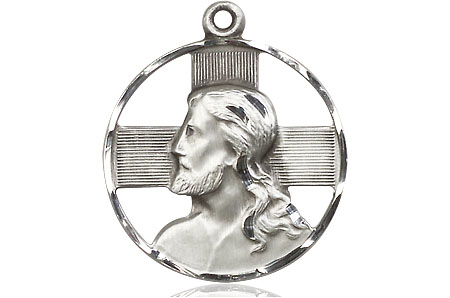 Sterling Silver Head of Christ Medal