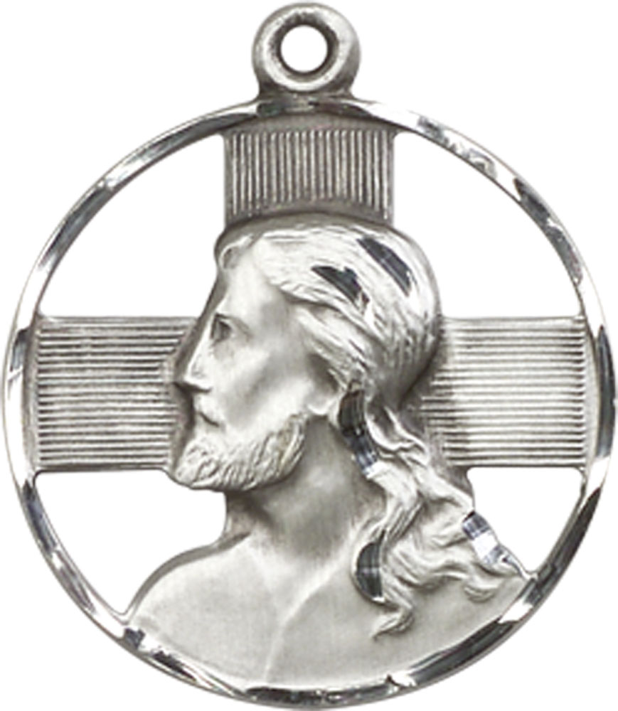 Sterling Silver Head of Christ Medal