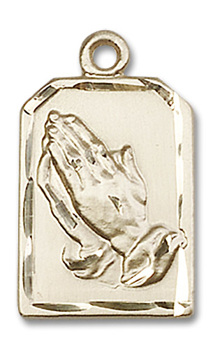 14kt Gold Filled Praying Hands Medal