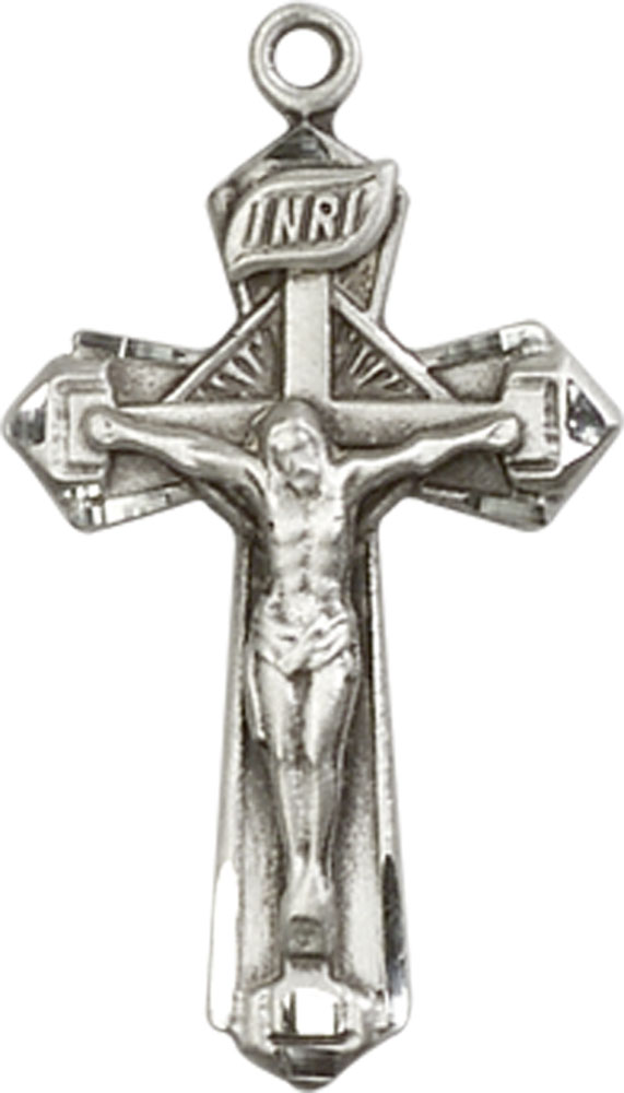 Sterling Silver Crucifix Medal - With Box