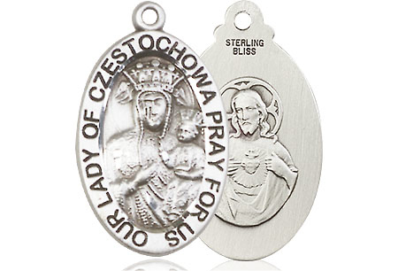 Sterling Silver Our Lady of Czestochowa Medal