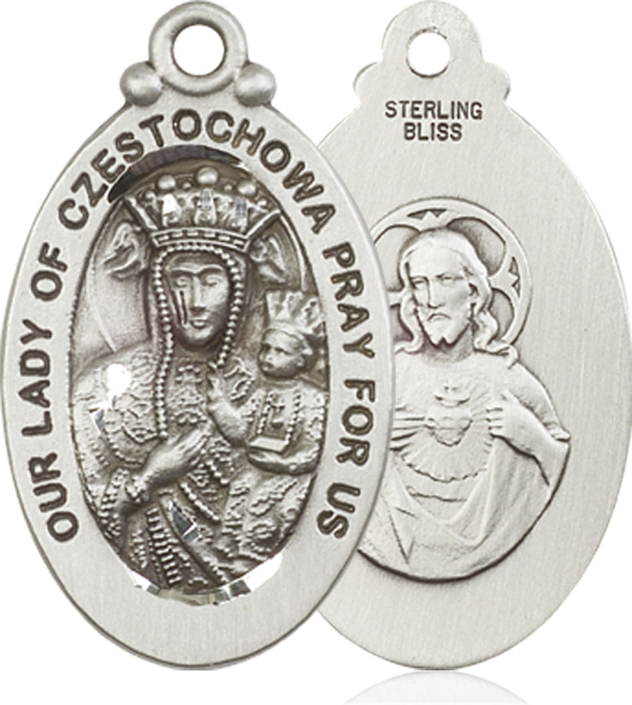 Sterling Silver Our Lady of Czestochowa Medal