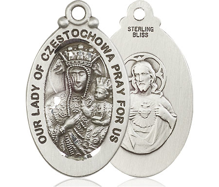 Sterling Silver Our Lady of Czestochowa Medal