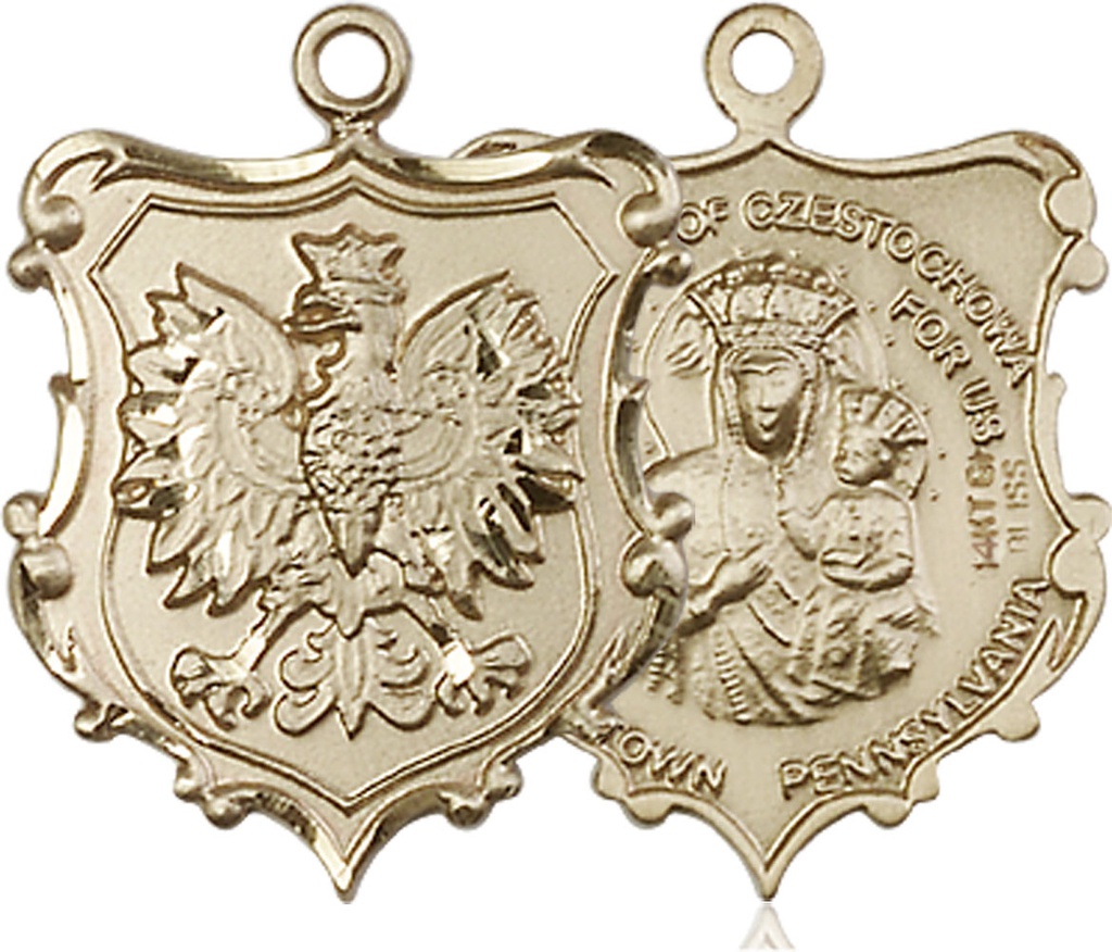 14kt Gold Filled Our Lady of Czestochowa Medal