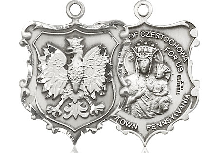 Sterling Silver Our Lady of Czestochowa Medal