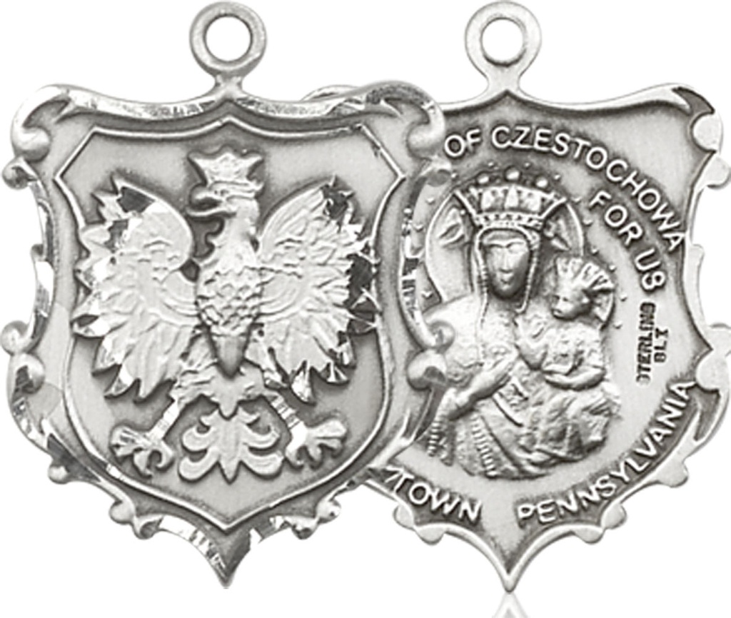 Sterling Silver Our Lady of Czestochowa Medal