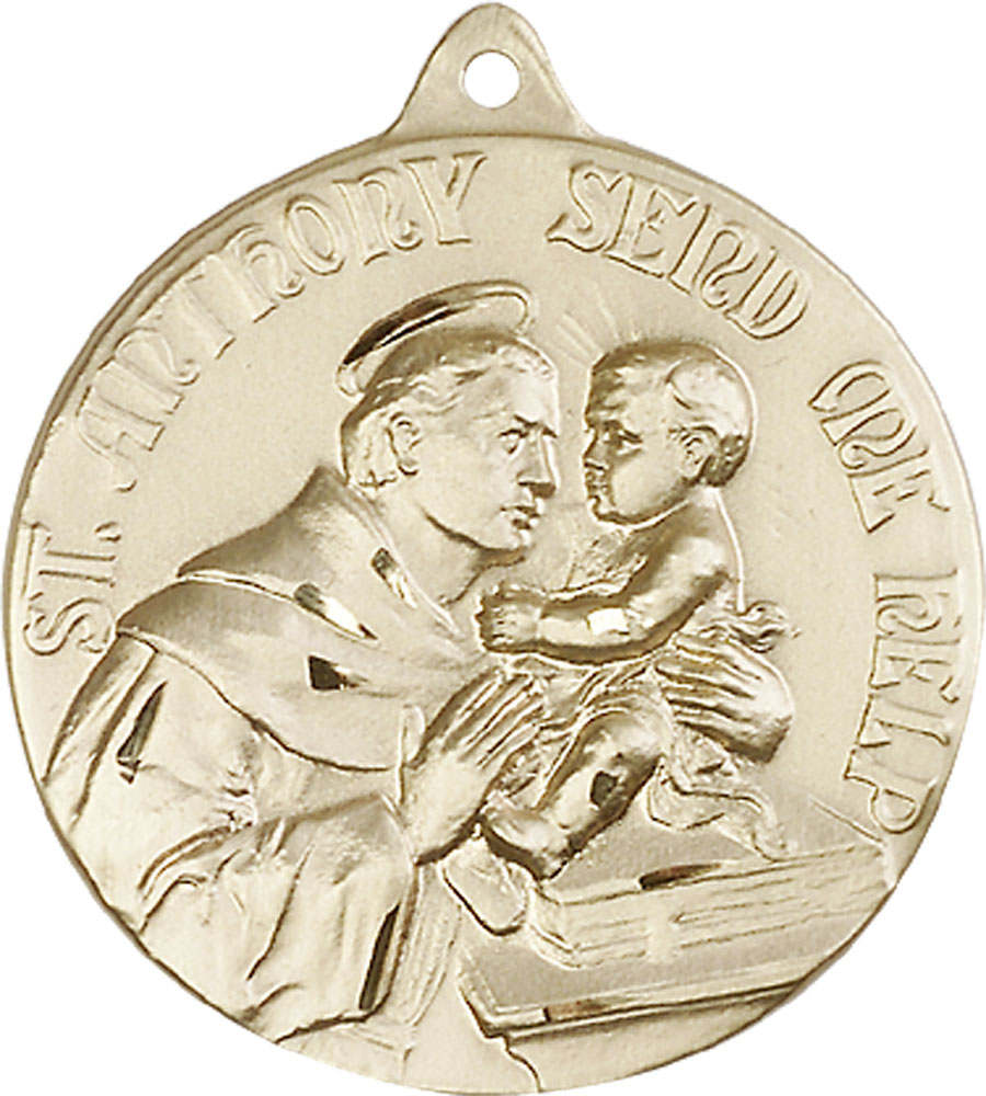 14kt Gold Saint Anthony Medal