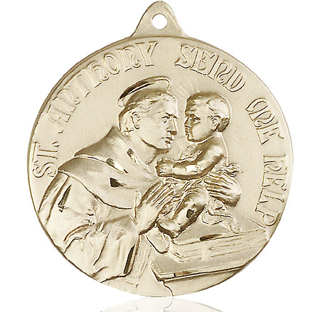 14kt Gold Saint Anthony Medal