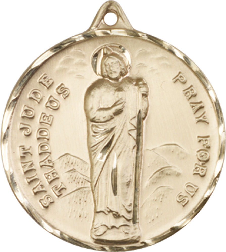 14kt Gold Saint Jude Medal