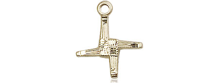 14kt Gold Saint Brigid Cross Medal