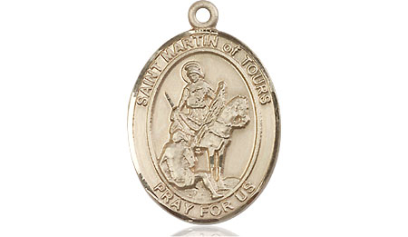 14kt Gold Saint Martin of Tours Medal