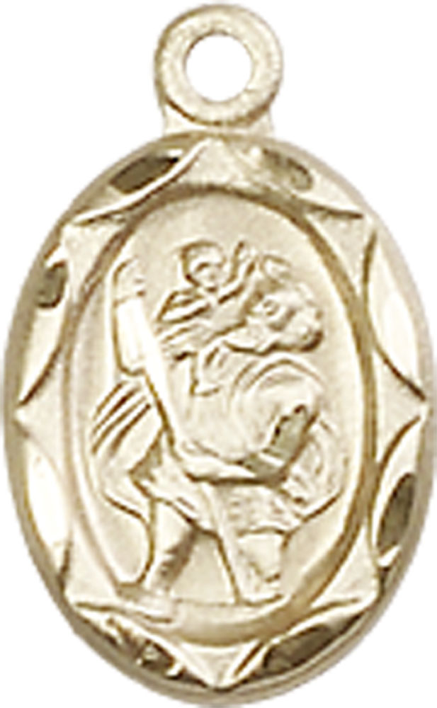 14kt Gold Saint Christopher Medal