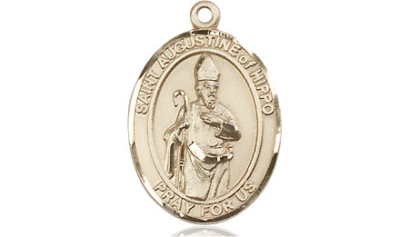 14kt Gold Saint Augustine of Hippo Medal
