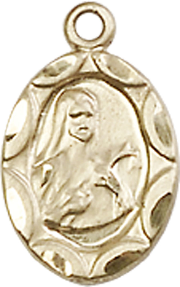 14kt Gold Saint Theresa Medal