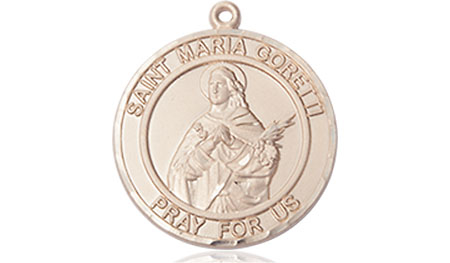 14kt Gold Saint Maria Goretti Medal