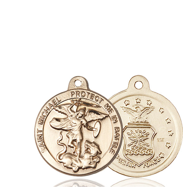 14kt Gold Saint Michael Air Force Medal