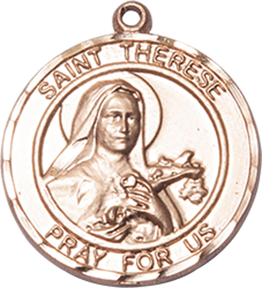 14kt Gold Saint Therese of Lisieux Medal