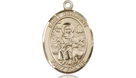 14kt Gold Saint Germaine Cousin Medal