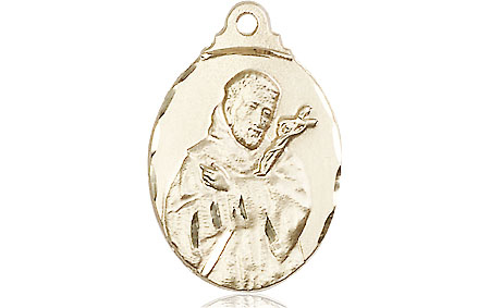 14kt Gold Saint Francis Medal