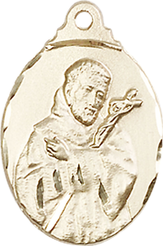 14kt Gold Saint Francis Medal
