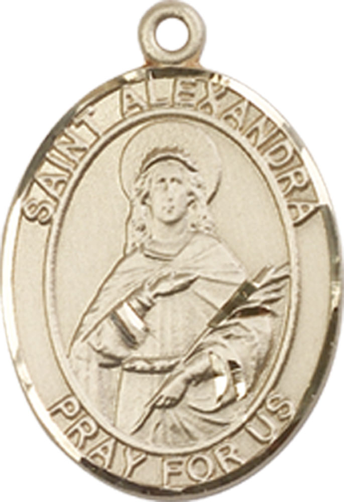 14kt Gold Saint Alexandra Medal