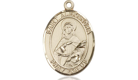 14kt Gold Saint Alexandra Medal