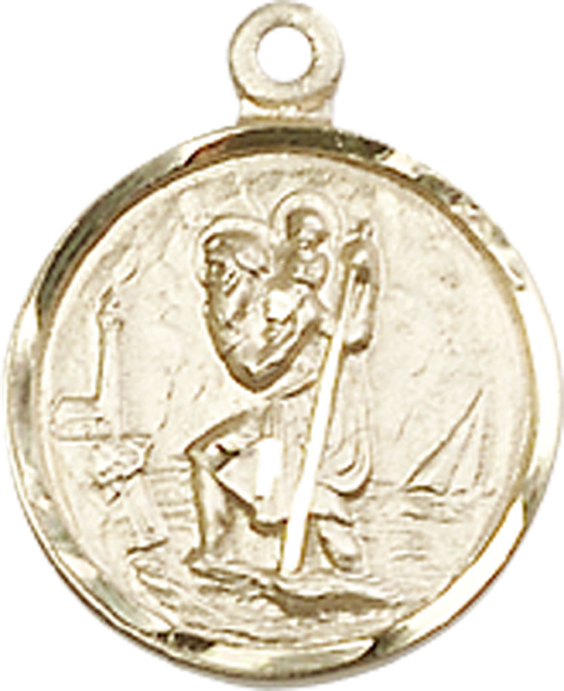 14kt Gold Saint Christopher Medal