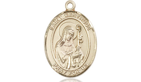 14kt Gold Saint Gertrude of Nivelles Medal